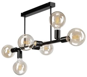 Lampadario su palo ASTRID 6xE27/60W/230V nero