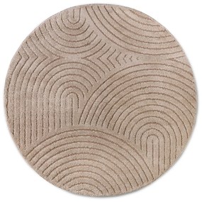 Tappeto rotondo grigio tortora ø 160 cm Panglao New York Taupe – Elle Decoration