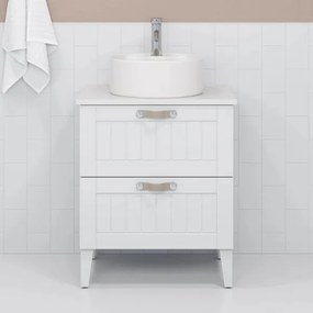 BATH DELUXE 06-038-09-11-00 - Lavabo da appoggio VIKEDAL Ø 38 cm ceramica/bianco