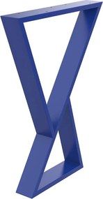 Gamba per mobili STEELMI Federica in acciaio blu lucido L 58 x P 8 x H 71 cm