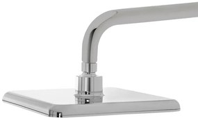 Soffione doccia 20 x 20 cm in finitura cromo anticalcare Hidra