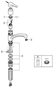 GROHE 31685000 - Miscelatore per lavello STARTECO cromo lucido