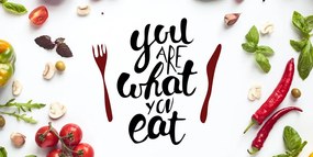 Quadro su tela – Con scritta - You are what you eat