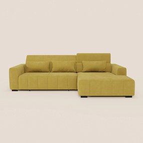 Doric Divano angolare con penisola e sedute allungabili con relax elettrico - poggiatesta reclinabili in tessuto smacchiabile T23