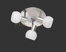 Antibes plafoniera 3 spots acciaio colore cromo attacco e14 diffuso...