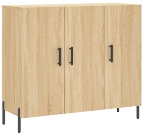 Credenza rovere sonoma 90x34x80 cm in legno multistrato