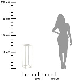 Portafiori 70x24 cm color crema