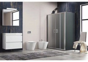 Kamalu - cabina doccia 90x200 vetro satinato apertura scorrevole | kf6000s