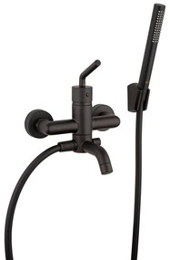 Rubinetto per vasca getto laminare cristallino Verbano per muro nero JACUZZI RUBINETTERIA