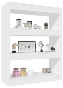 Libreria/divisorio bianco 80x30x103 cm in legno multistrato
