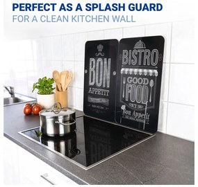 Set di 2 copri stufe in vetro, 52 x 30 cm Bon Appetit - Wenko
