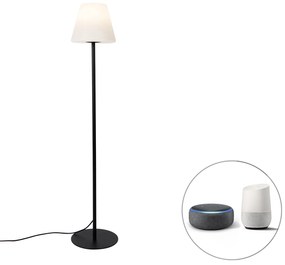 Lampada da terra per esterni intelligente nera con Wi-Fi A60 - Virginia