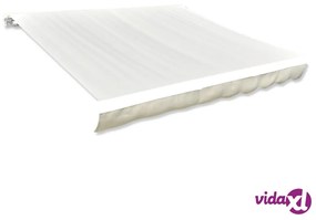 vidaXL Tenda Parasole in Tela Crema 4x3m (Telaio non Incluso)