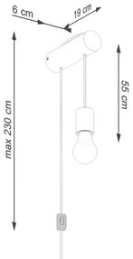 Sollux SL.1644 - Applique NIMBI 1xE27/15W/230V faggio