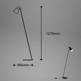 Piantana Moderna Ekko Metallo Nero 1 Luce E27 H150