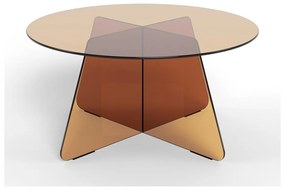 Tavolino da salotto rotondo marrone in vetro ø 80 cm Samos – Actona