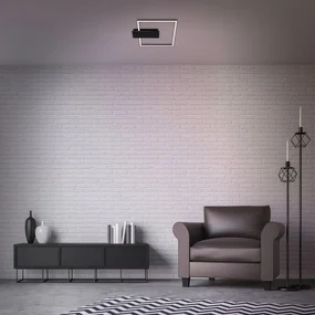 Plafoniera LED moderno Nico, nero37.5 cm