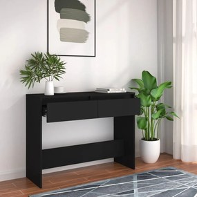 Tavolo Consolle Nero 100x35x76,5 Cm İn Truciolato /