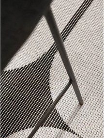 Tappeto da interno/esterno rotondo bianco e nero ø 160 cm Duet Bowen – NORTHRUGS