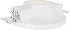 Portafaretto Rotondo Ø130x45mm GU10 in Gesso Pitturabile