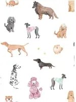 Sandberg Carta da parati Taiga and Friends - White