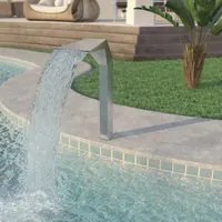 Fontana per Piscina in Acciaio Inossidabile 50x30x90 cm Argento cod mxl 72713