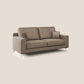 Michael divano moderno in morbido velluto impermeabile T01 marrone 166 cm