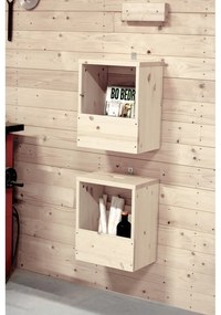 Comodino di colore naturale in pino massiccio Grab It – Karup Design