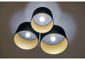Duolla - Plafoniera ROLLER TRIO 3xE27/60W/230V nero/oro
