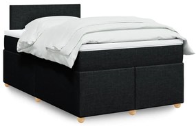 Giroletto A Molle Con Materasso Nero 120x200 Cm İn Tessuto /
