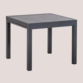 Tavolo da Giardino Rettangolare Allungabile in Alluminio (90-180x90 - Sklum