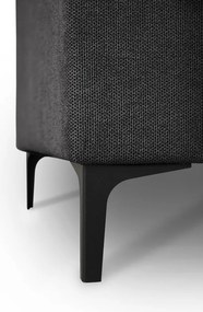 Divano angolare color antracite (con penisola a destra/a L) con rivestimento in ciniglia Fabian – Scandic