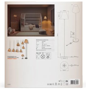 Ledvance - Lampada con piedistallo DECOR RAFFIA 1xE27/15W/230V bastone di rafia