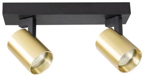 Faretto VOLF 2xGU10/10W/230V oro/nero