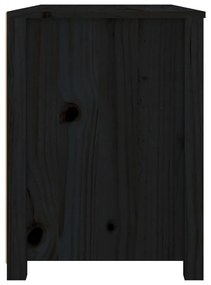 Armadietto miele nero 100x40x54 cm in legno massello di pino