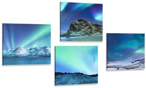 Set di quadri – Bellezza dell'aurora boreale