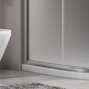 Box doccia stondato 120x90cm vetro opaco KAM-K270 - KAMALU