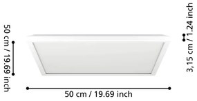Eglo 901476 - LED RGBW Lampada dimmerabile da esterno ROVITO-Z 17W/230V 50x50cm IP44 bianco