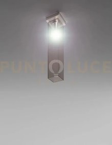 Tubes lampadario a soffitto 60 fume' trasparente nickel opaco 1 luc...