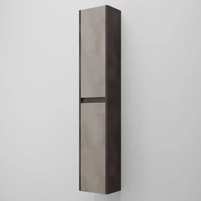 Colonna da bagno sospesa GRACE a 2 ante effetto CEMENTO