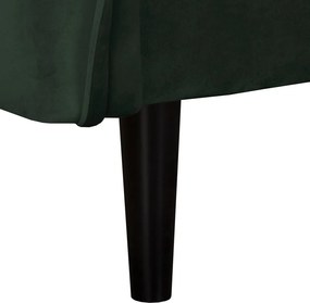 Divano verde scuro con rivestimento in velluto 138 cm Juli – Ropez