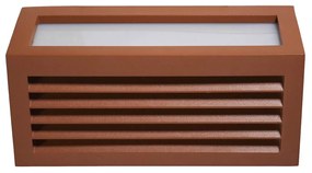 Applique Line Design E27 Mattone Ruggine Corten IP65 Antiabbagliamento