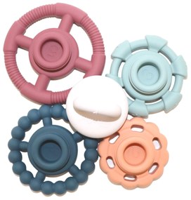 Piramide impilabile con massaggiagengive, colori terra