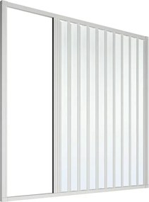 Box doccia nicchia 120cm con anta ad apertura laterale a soffietto in PVC Teti