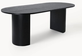 Tavolo ovale in legno di quercia Bianca, 200 x 90 cm