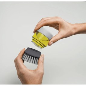 Spazzola grigia con dispenser e supporto Palm Scrub - Joseph Joseph