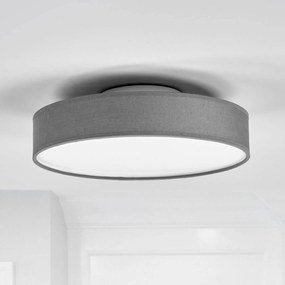 Plafoniera LED Saira di Lindby, Ø 30 cm, grigio, tessuto