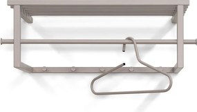 Attaccapanni da parete grigio tortora in metallo con scaffale 76 cm Marco – Spinder Design