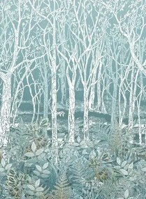 Wald-Tapete Sylvania von Osborne & Little - Mint/ Teal