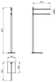 Gedy - Porta asciugamani TRILLY 83,5 cm cromo lucido